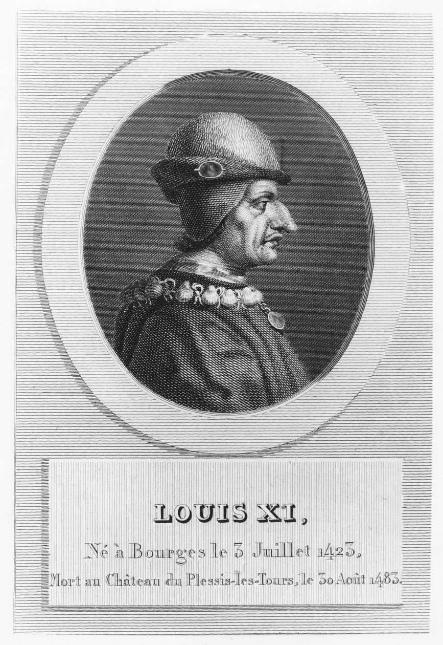 Ludwik XI, król Francji (grafika) autorstwa French School