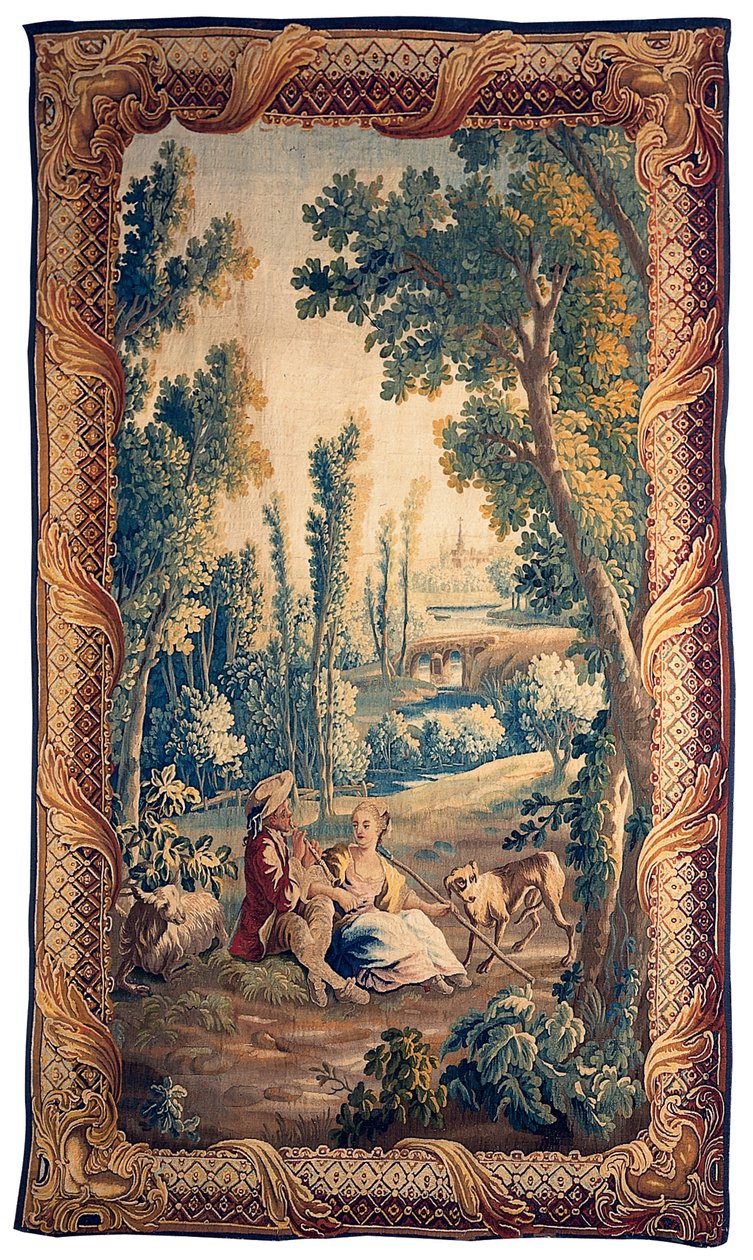 Gobelin duszpasterski Ludwika XV Aubusson autorstwa French School