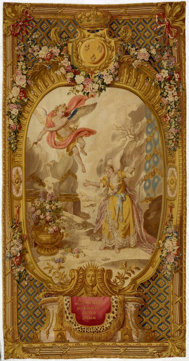 Gobelin Ludwika XV z serii "Scenes d"Opera, de Tragedie et de Comedie", z drugiego tkania w latach 1761-64 autorstwa French School