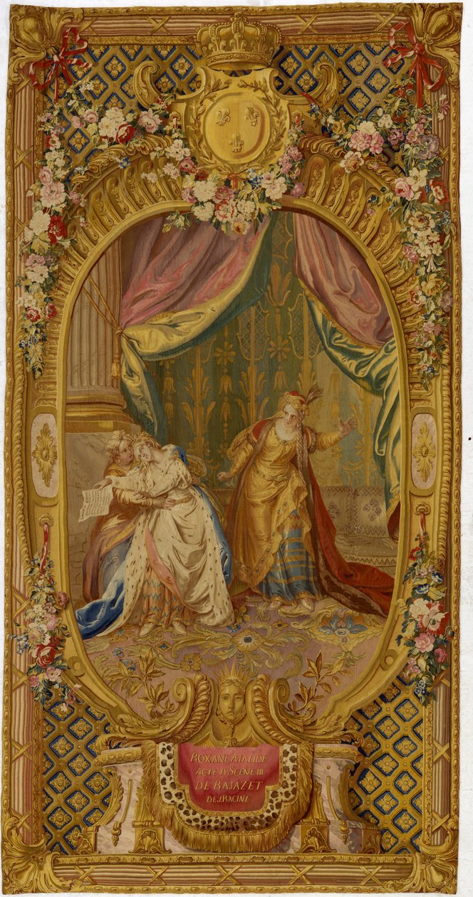 Gobelin Ludwika XV z serii "Scenes d"Opera, de Tragedie et de Comedie", z drugiego tkania w latach 1761-64 autorstwa French School