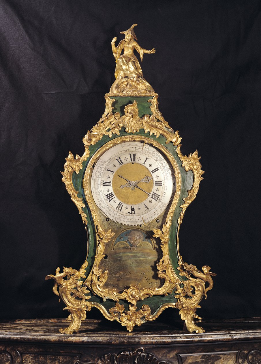 Zegar w stylu Ludwika XV zwieńczony Chińczykiem (ormolu) autorstwa French School
