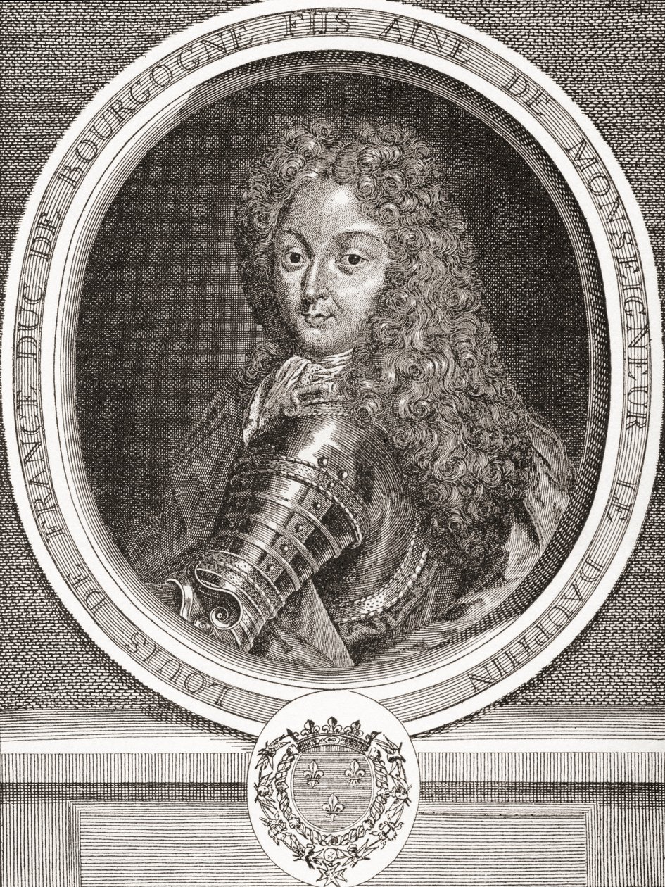 Ludwik de France, syn Francji, książę Burgundii, 1682 1712. Najstarszy syn Ludwika, Delfin Francji, znany jako Le Petit Dauphin. Z Les Heures Libres opublikowanego w 1908 roku. autorstwa French School