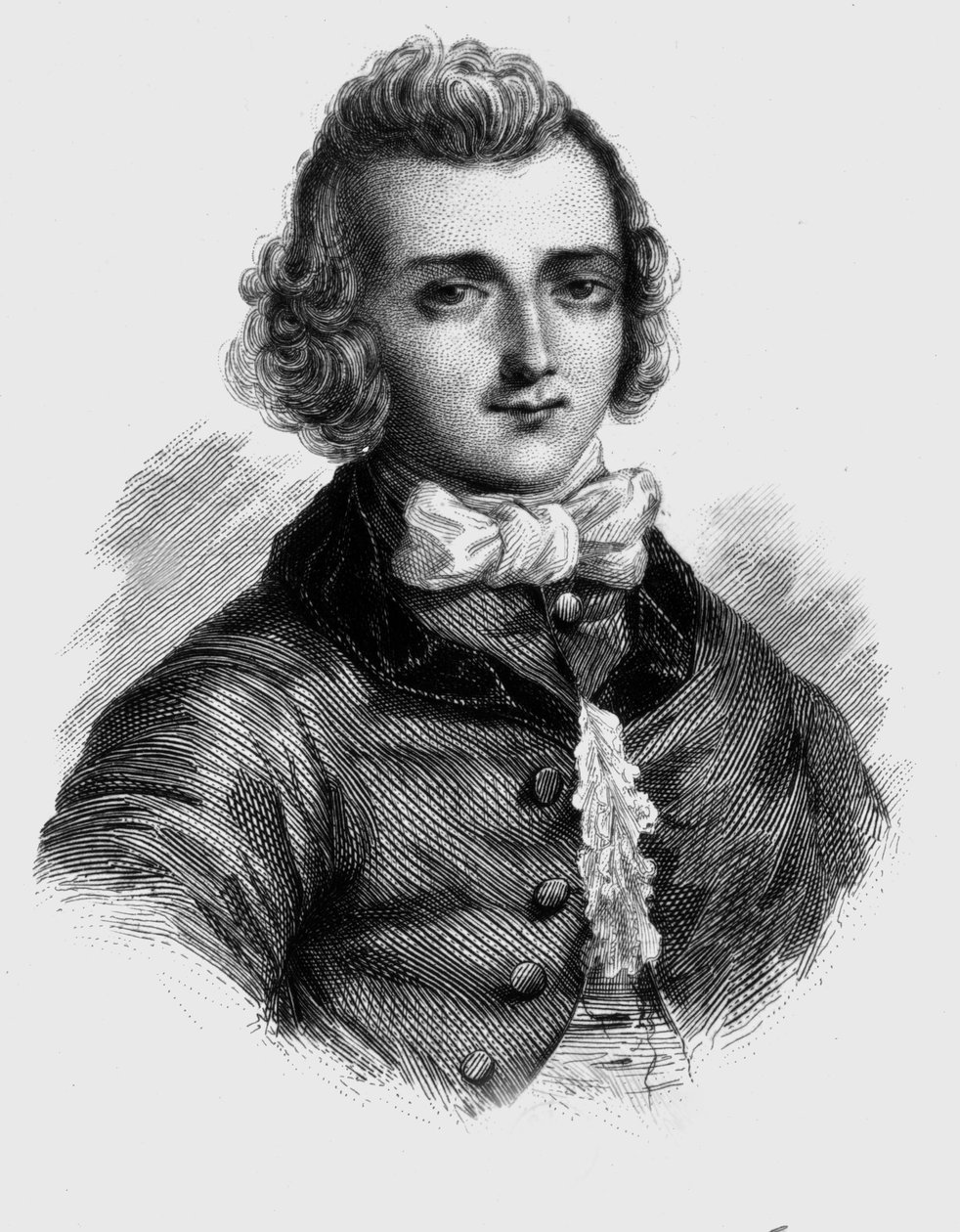 Louis de Jaucourt (1704-1779) (rycina) autorstwa French School