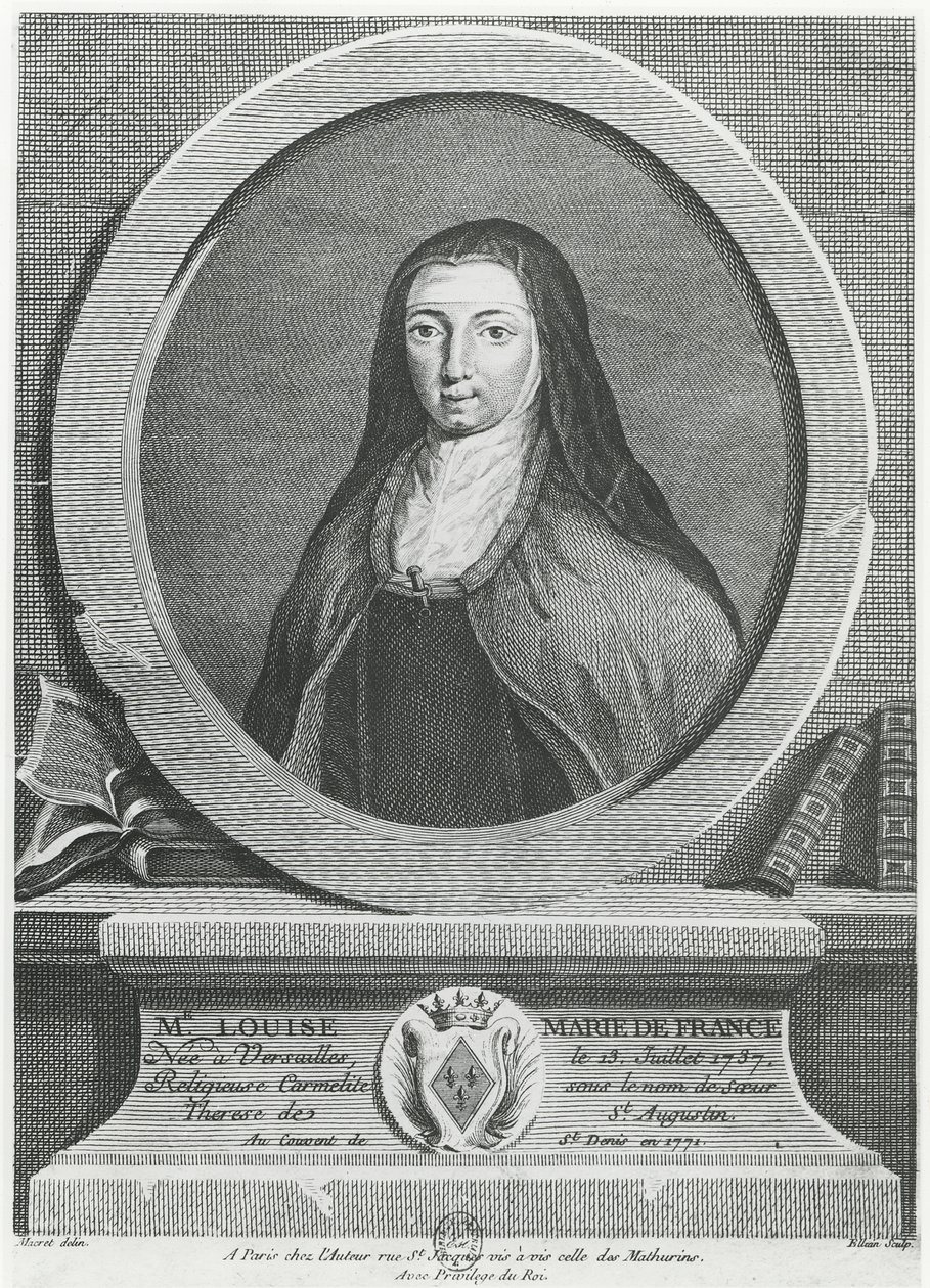 Louise-Marie Francji (grawerowanie) autorstwa French School