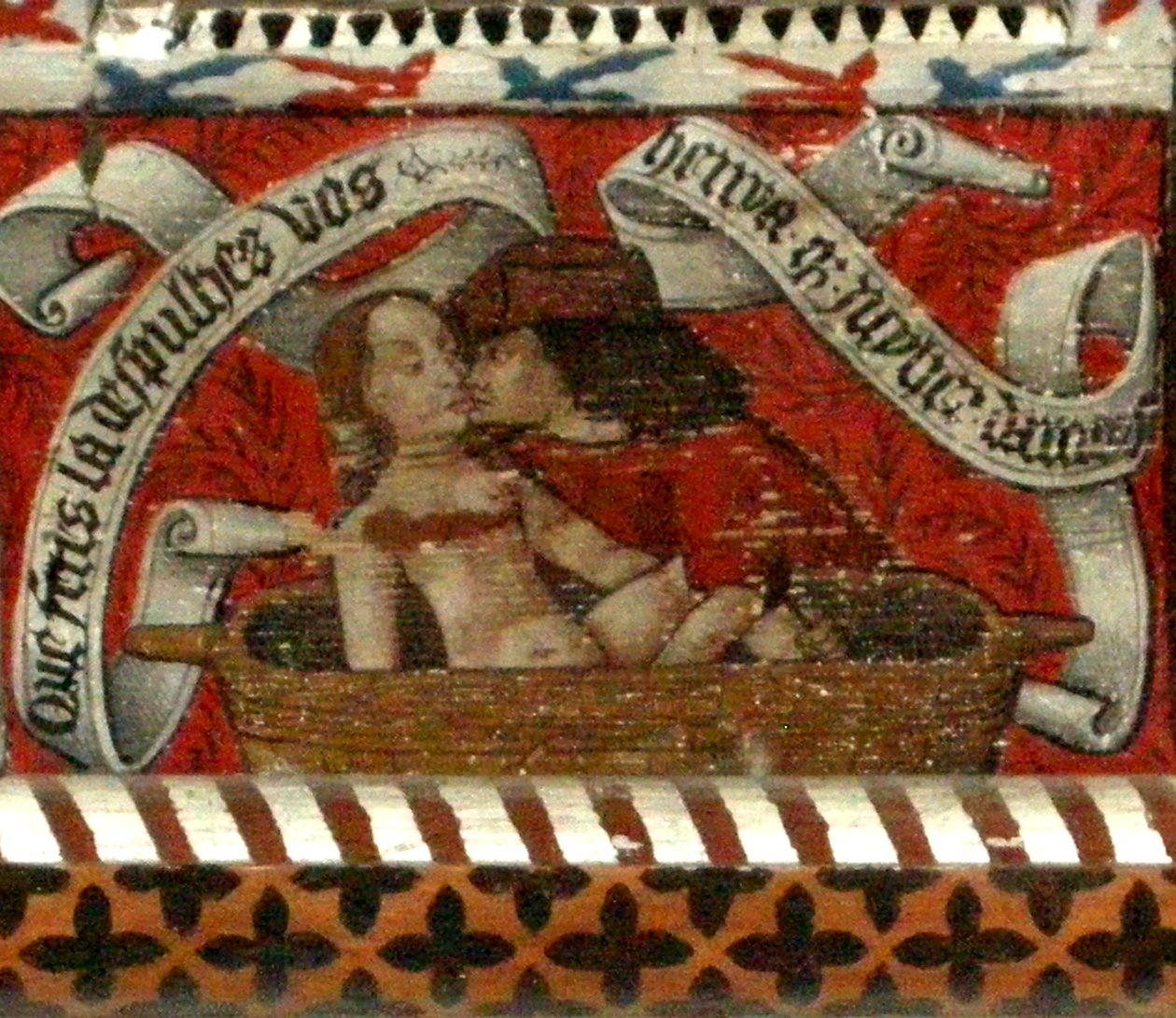 Zakochani, panel sufitu opatów autorstwa French School