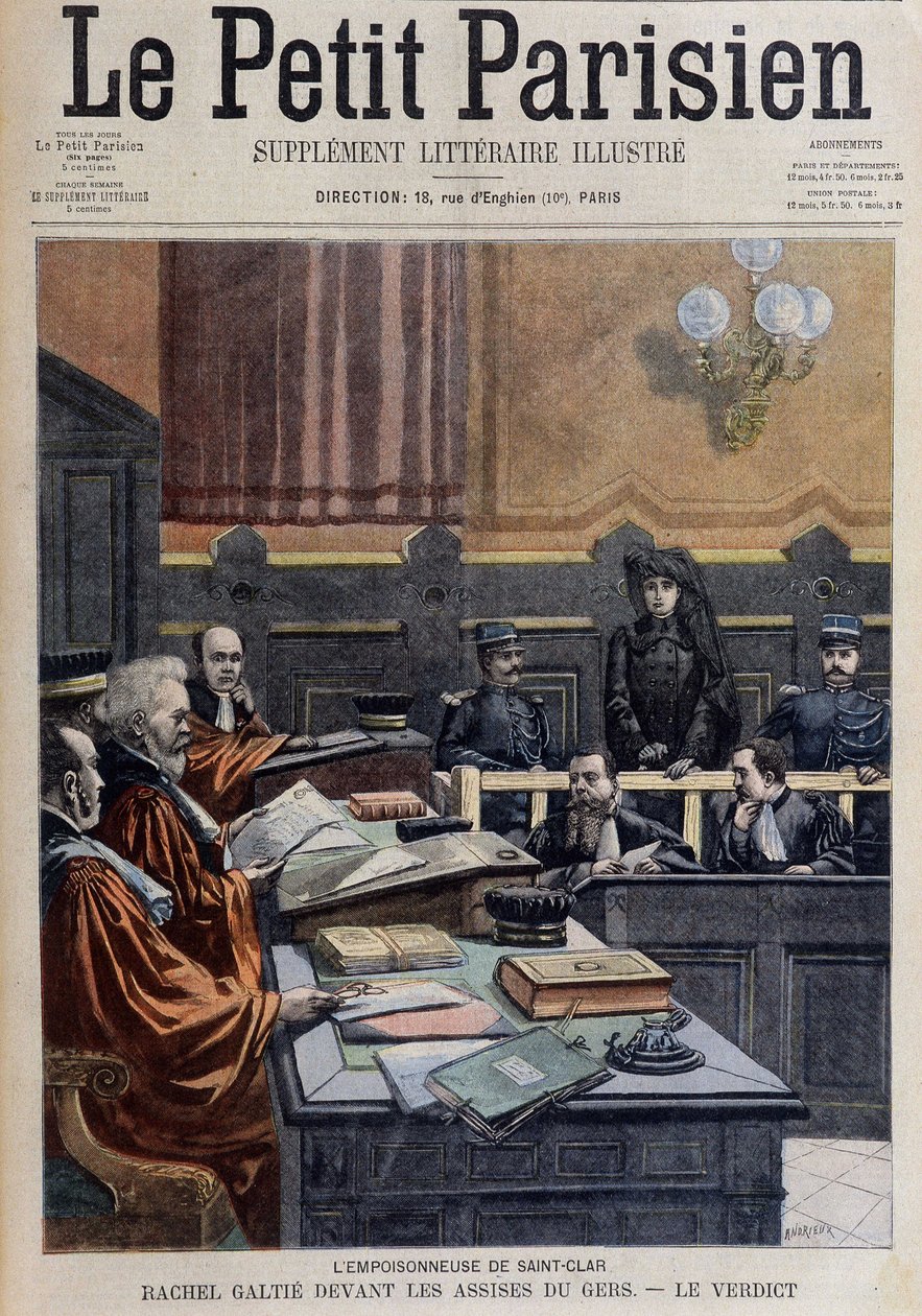 Truciciel Saint-Clair: Rachel Galtié przed Gersami - w „Le Petit Journal” z 13.11.1904 (rycina) autorstwa French School