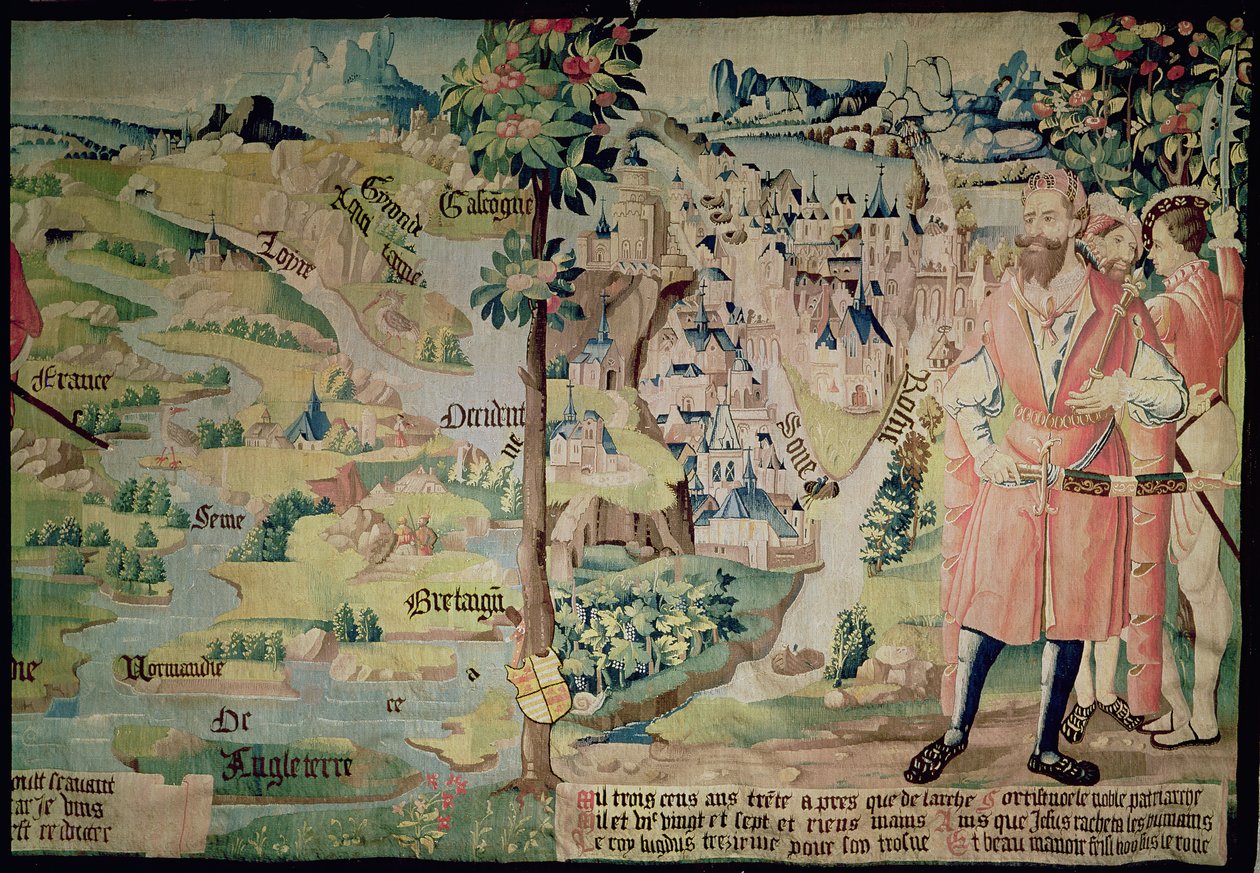 Lugdus (1672-21 pne) przed reprezentacją miasta Lyon, warsztat Arras, ok. 1530 autorstwa French School