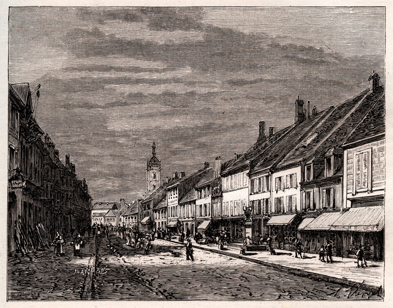 Przynęta - departament Haute-Saone w regionie Bourgogne-Franche-Comte - grawer w „La France illustree: geografia, historia, administracja statystyczna” autorstwa V.-A. Słodowo-Brązowy. 1884 autorstwa French School