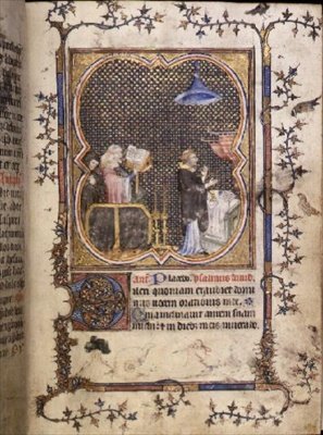 MS 3-1954 f.37r Pogrzeb w kościele, łac. i franc. autorstwa French School