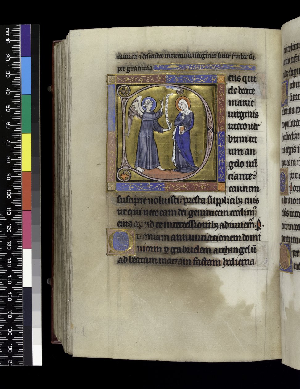 MS 300 f.274v, Kolekty, kazania i lekcje do Zwiastowania, z Psałterza i Godzin Izabeli Francuskiej, Paryż, c.1265-70 autorstwa French School
