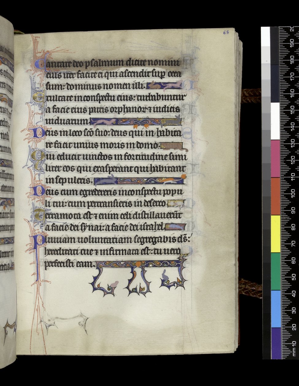 MS 300 f.68r, folio z Psałterza i Godzin Izabeli Francuskiej, Paryż, c.1265-70 autorstwa French School