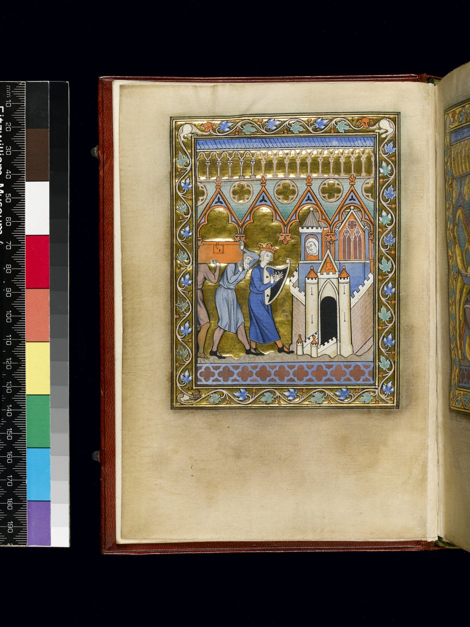 MS 300 f.Iv, folio z Psałterza i Godzin Izabeli Francuskiej, Paryż, c.1265-70 autorstwa French School