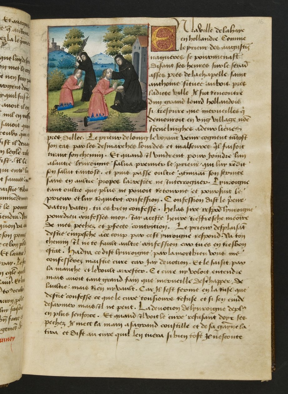 MS Hunter 252 016r Strona ze stu nowych wiadomości, c.1461-62 autorstwa French School