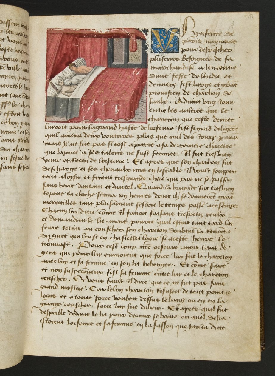 MS Hunter 252 018r Strona ze stu nowych wiadomości, c.1461-62 autorstwa French School