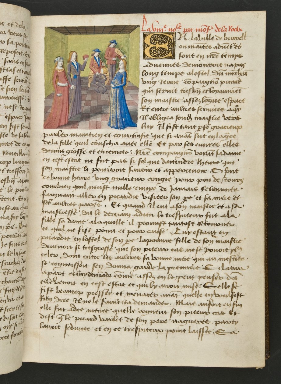 MS Hunter 252 019r Strona ze stu nowych wiadomości, c.1461-62 autorstwa French School