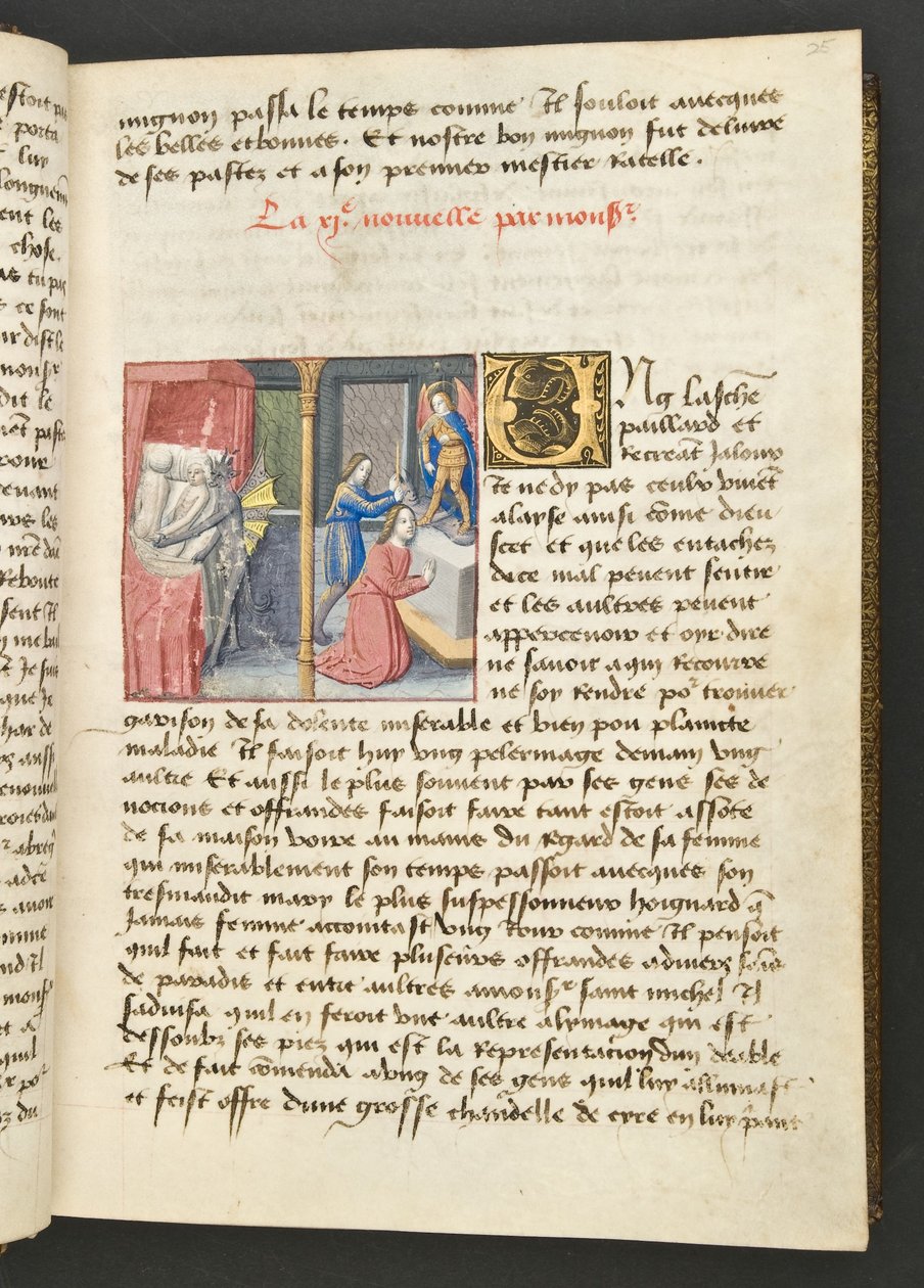 MS Hunter 252 025r Strona ze stu nowych wiadomości, c.1461-62 autorstwa French School