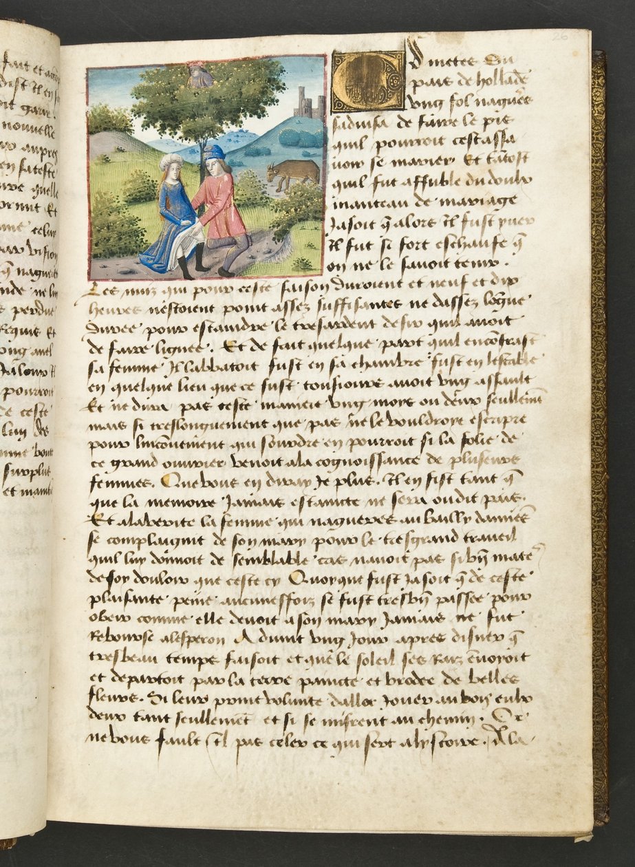 MS Hunter 252 026r Strona ze stu nowych wiadomości, c.1461-62 autorstwa French School