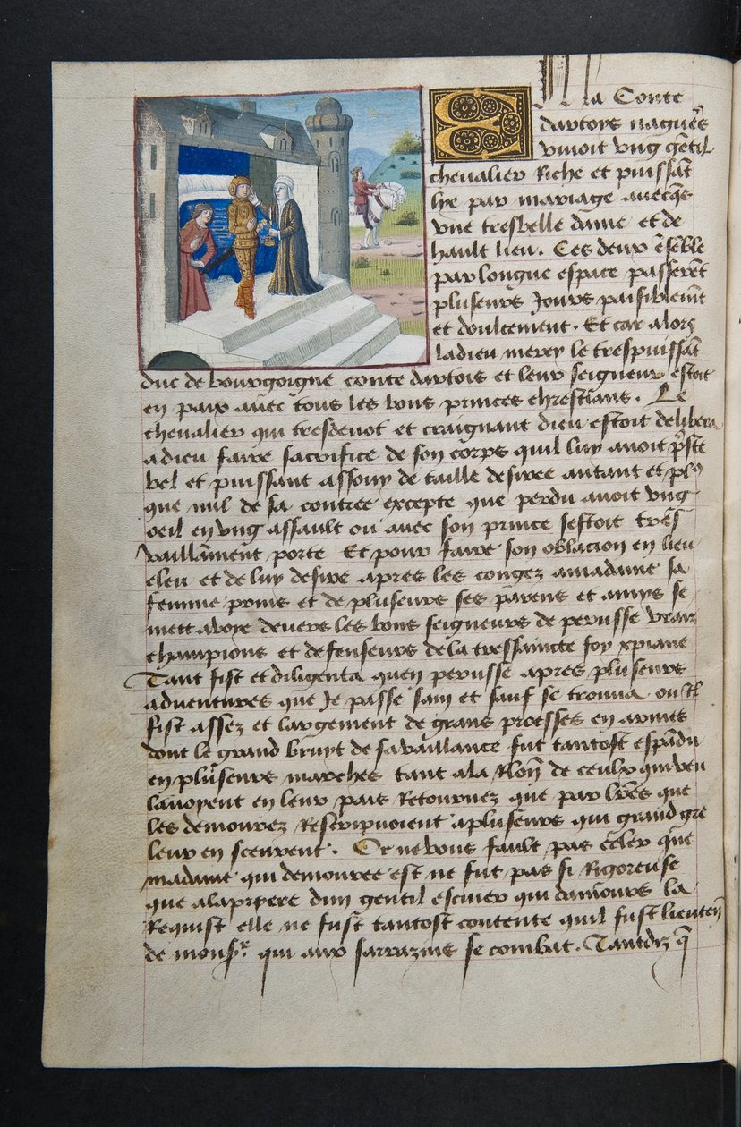 MS Hunter 252 034v Strona ze stu nowych wiadomości, c.1461-62 autorstwa French School