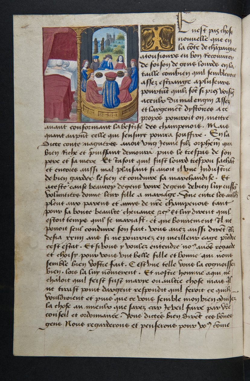 MS Hunter 252 042v Strona ze stu nowych wiadomości, c.1461-62 autorstwa French School