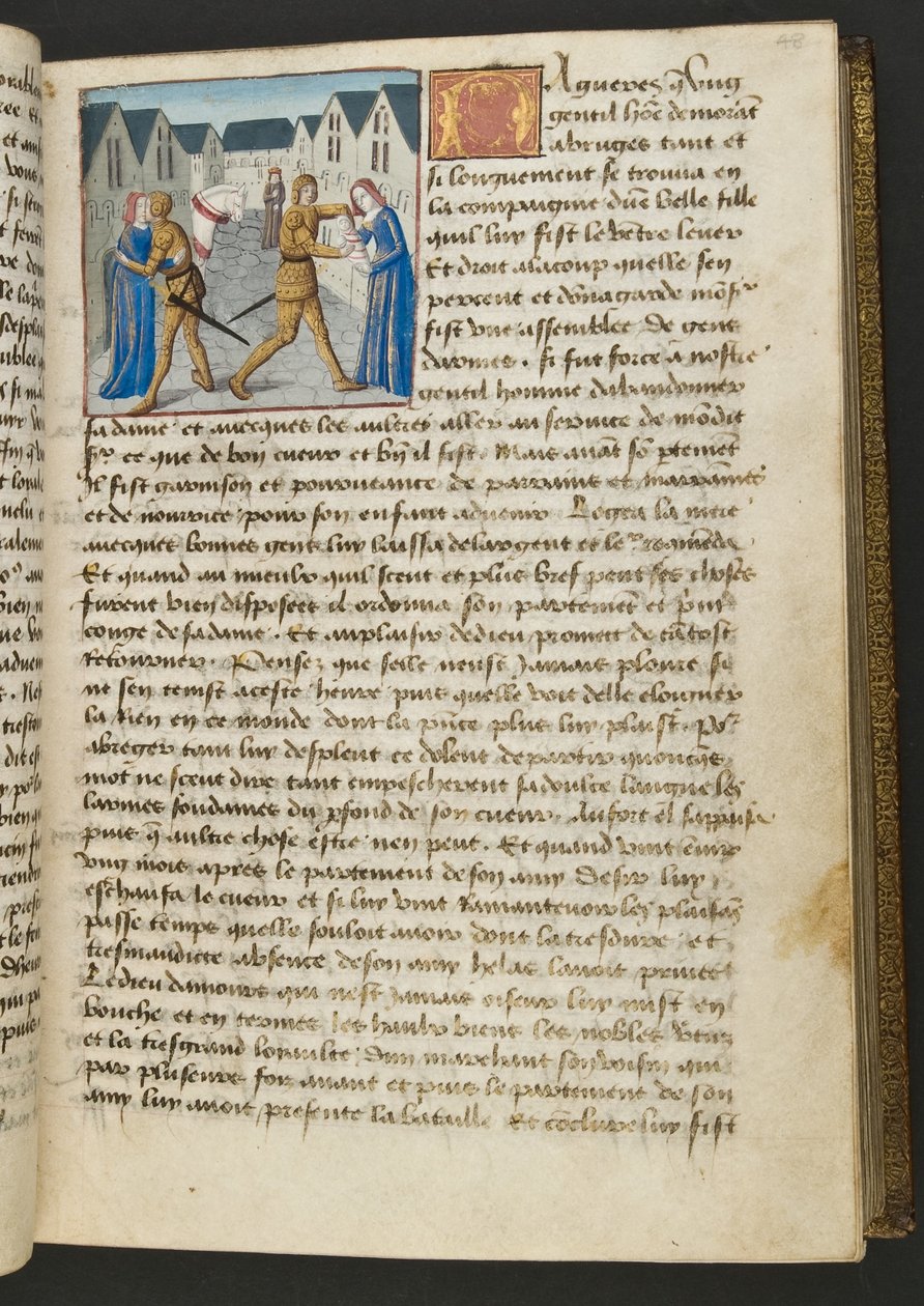 MS Hunter 252 048r Strona ze stu nowych wiadomości, c.1461-62 autorstwa French School