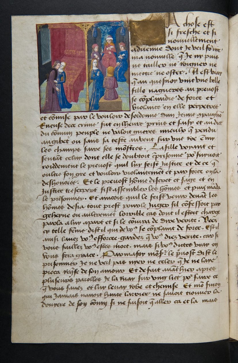 MS Hunter 252 053v Strona ze stu nowych wiadomości, c.1461-62 autorstwa French School