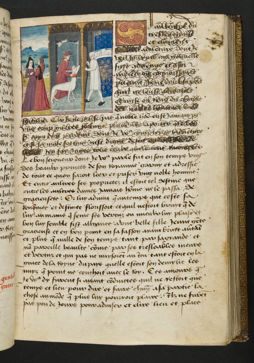 MS Hunter 252 066r Strona ze stu nowych wiadomości, c.1461-62 autorstwa French School