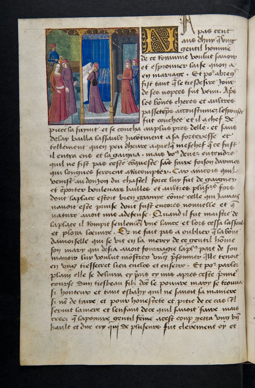 MS Hunter 252 068v Strona ze stu nowych wiadomości, c.1461-62 autorstwa French School
