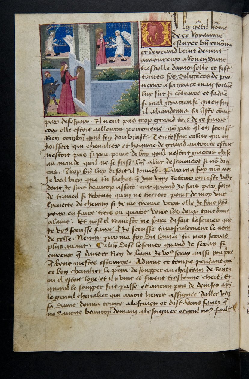 MS Hunter 252 072v Strona ze stu nowych wiadomości, c.1461-62 autorstwa French School