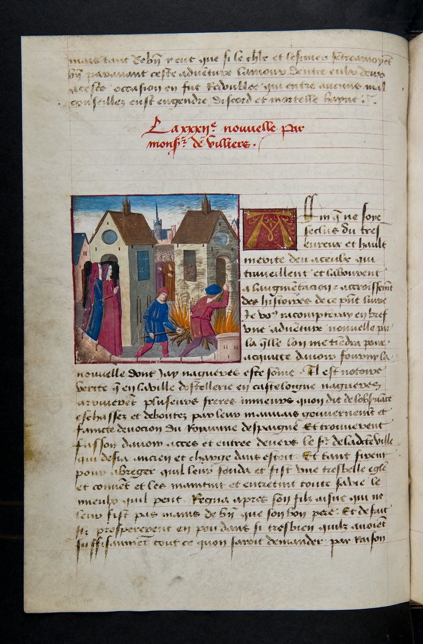 MS Hunter 252 075v Strona ze stu nowych wiadomości, c.1461-62 autorstwa French School