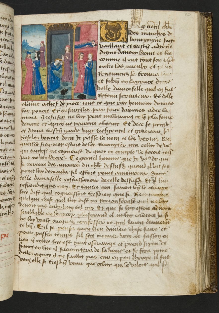 MS Hunter 252 080r Strona ze stu nowych wiadomości, c.1461-62 autorstwa French School
