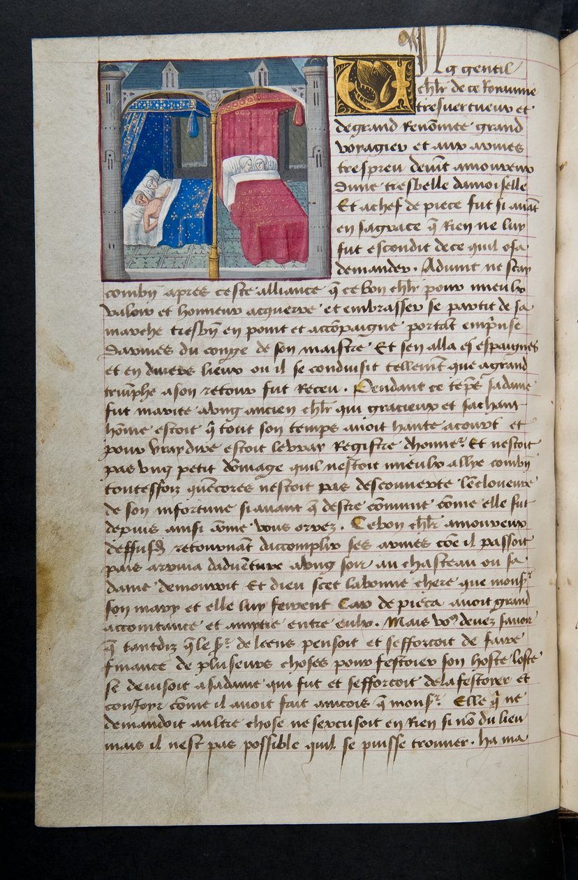 MS Hunter 252 087v Strona ze stu nowych wiadomości, c.1461-62 autorstwa French School