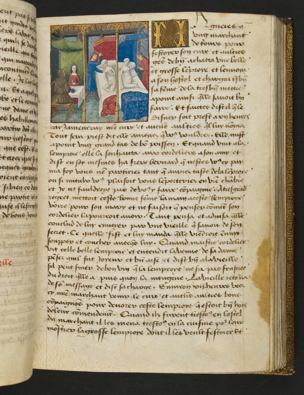 MS Hunter 252 093r Strona ze stu nowych wiadomości, c.1461-62 autorstwa French School