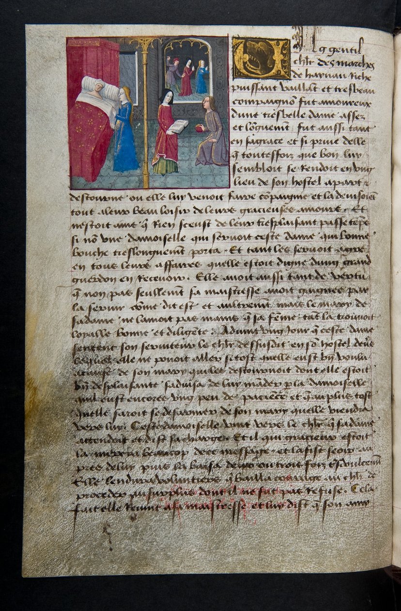 MS Hunter 252 095v Strona ze stu nowych wiadomości, c.1461-62 autorstwa French School