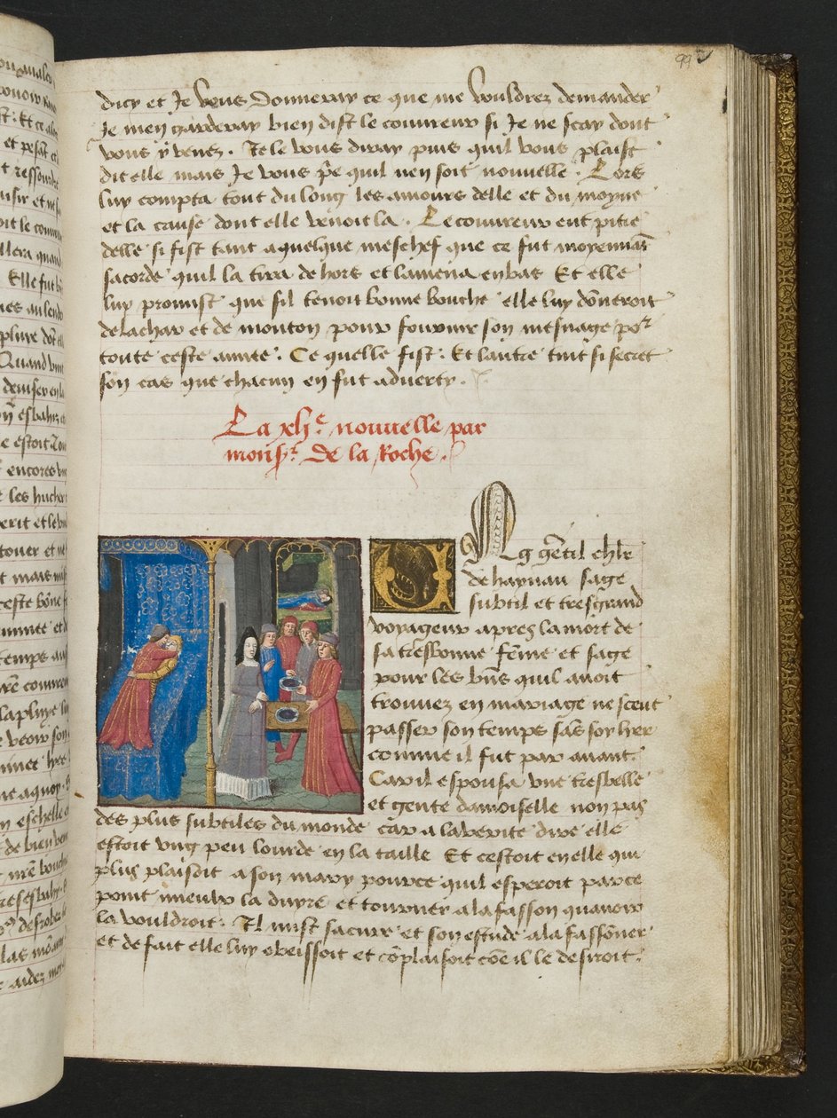 MS Hunter 252 099r Strona ze stu nowych wiadomości, c.1461-62 autorstwa French School