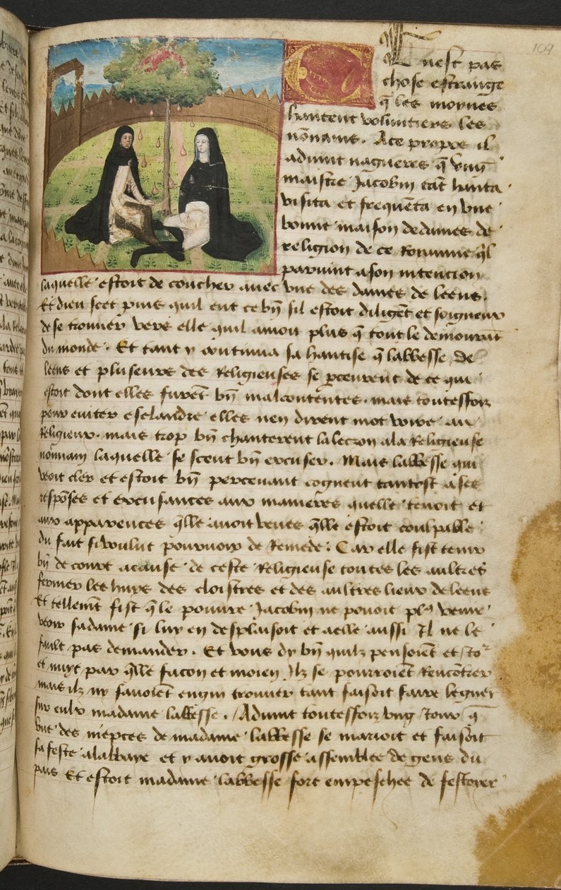 MS Hunter 252 109r Strona ze stu nowych wiadomości, c.1461-62 autorstwa French School