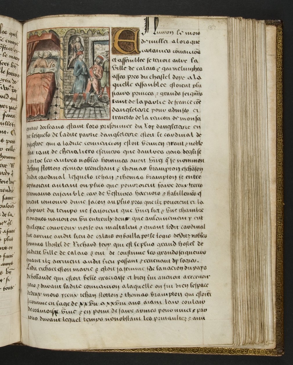 MS Hunter 252 137r Strona ze stu nowych wiadomości, c.1461-62 autorstwa French School