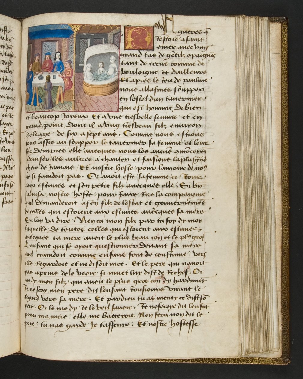 MS Hunter 252 147r Strona z Hundred New News, c.1461-62 autorstwa French School