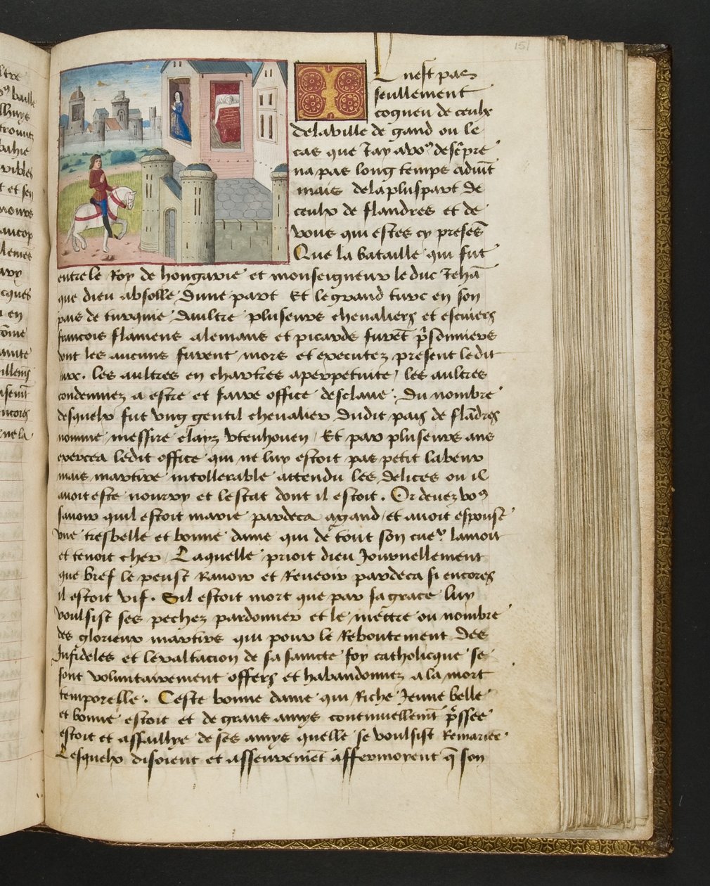 MS Hunter 252 151r Strona ze stu nowych wiadomości, c.1461-62 autorstwa French School