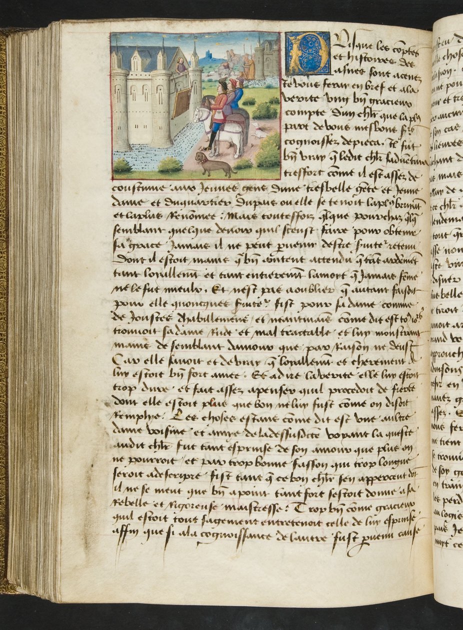 MS Hunter 252 169v Strona z Cent Nouvelles Nouvelles, c.1461-62 autorstwa French School