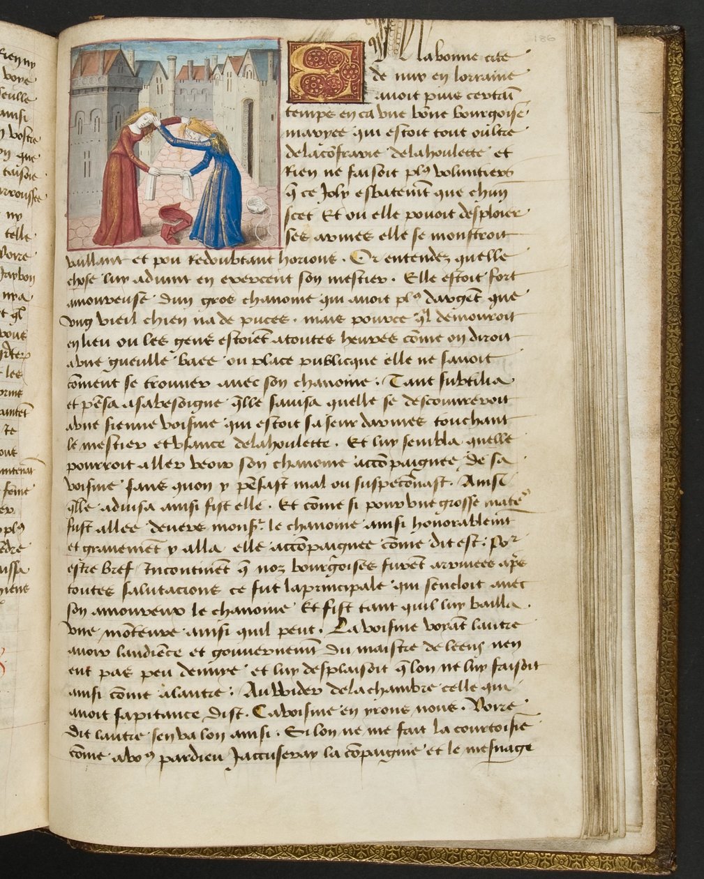 MS Hunter 252 186r Strona ze stu nowych wiadomości, c.1461-62 autorstwa French School