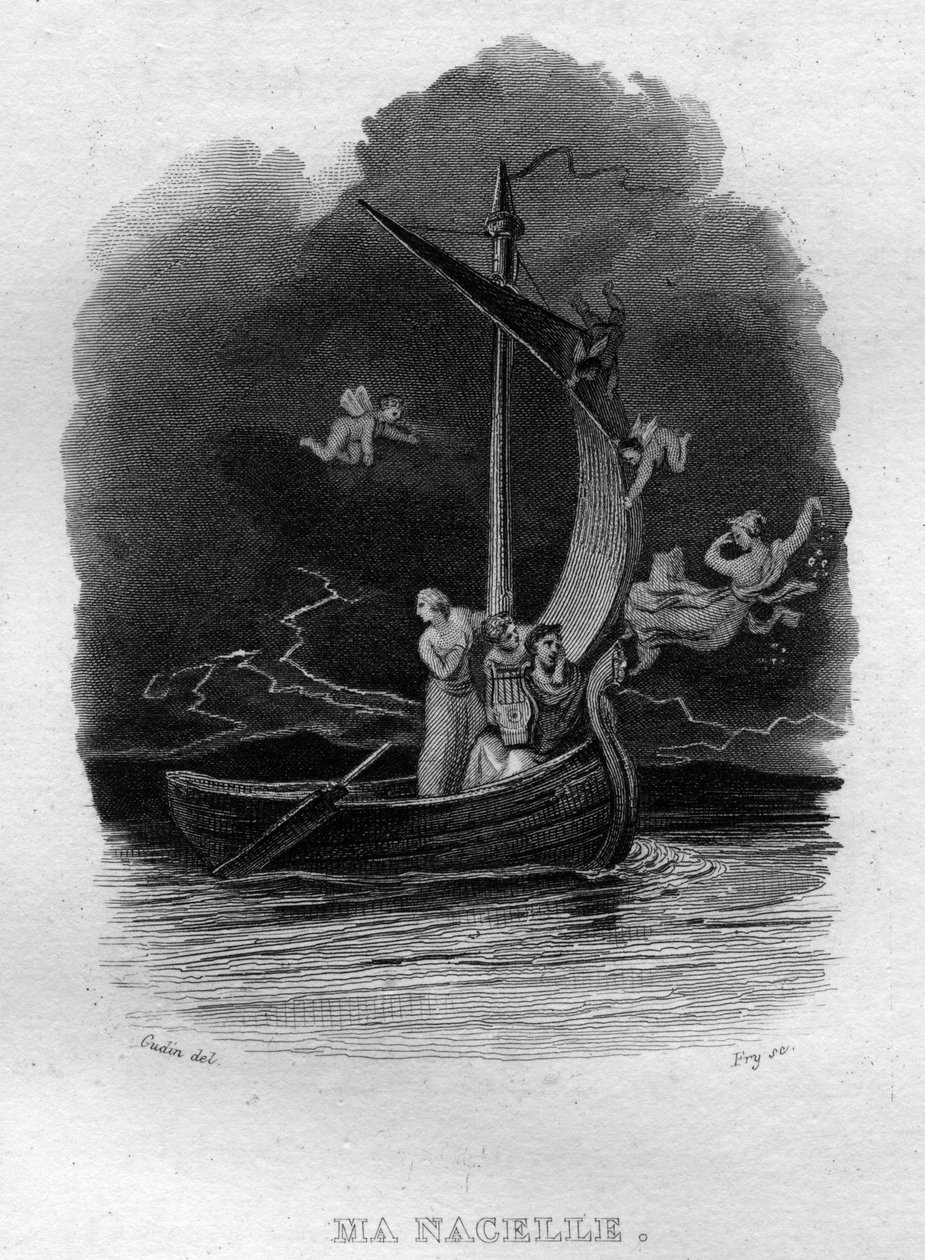 Ma nacelle Chanson de Beranger w „” Works Completes”” (1834) Pierre