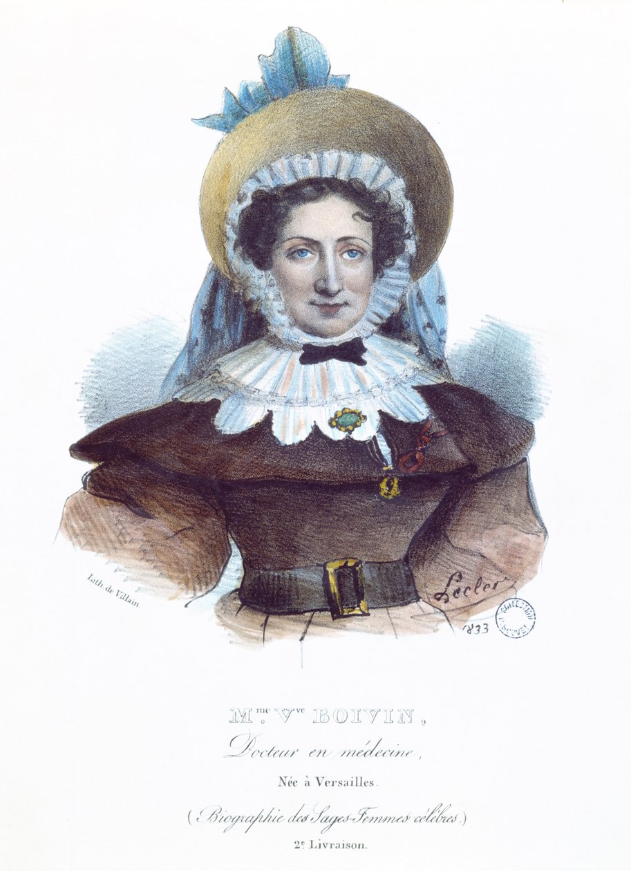 Madame Boivin (1783-1841) z książki o sławnych kobietach, 1833 autorstwa French School