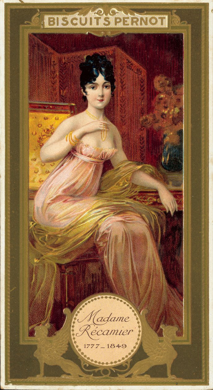 Madame Recamier (chromolit) autorstwa French School