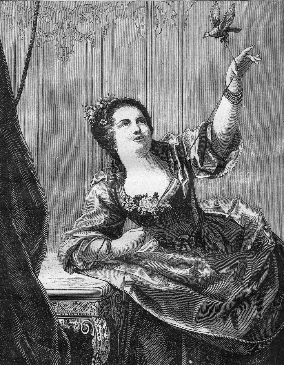 Madame du Favart, Justine du Ronceray (1727-1772) Francuska komiczka i piosenkarka, ofiara zalotów Maurycego z Saksonii. Grawer w „Historii prostytucji i rozpusty wśród wszystkich narodów świata od starożytności do dnia dzisiejszego” autorstwa dr Th. - autorstwa French School