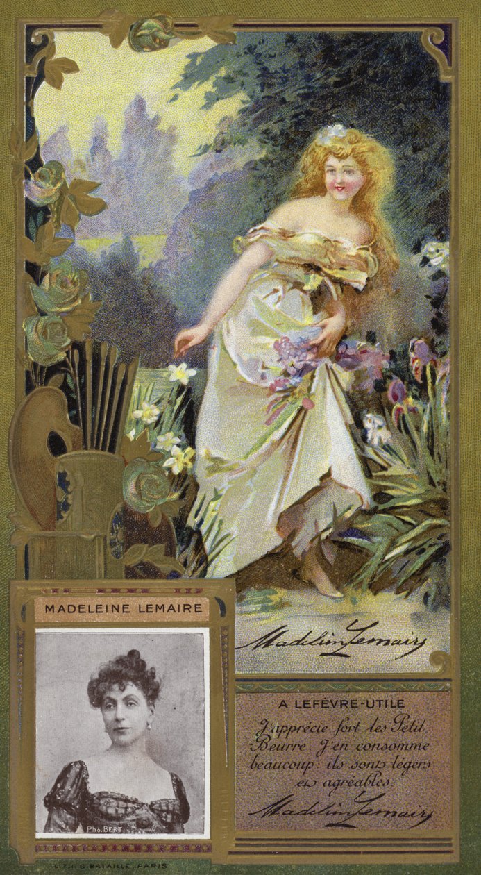 Madeleine Lemaire, francuska malarka (chromolitografia) autorstwa French School