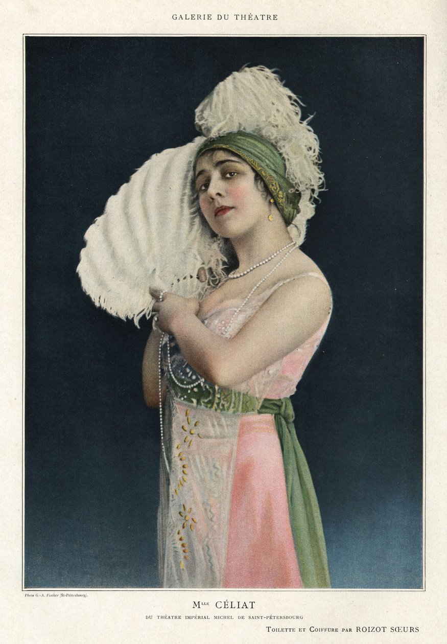 Mademoiselle Celiat z „Le Theatre” autorstwa French School