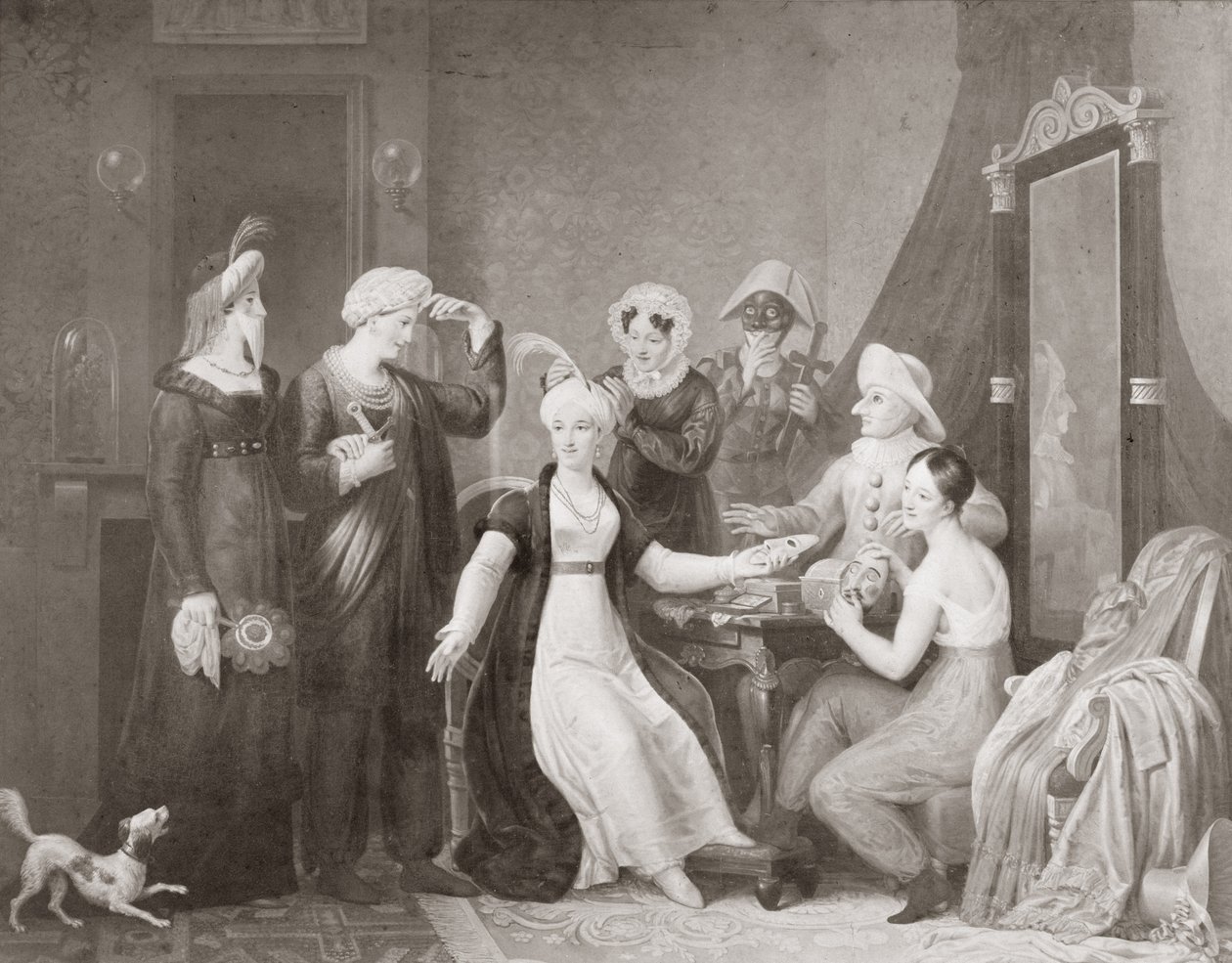 Mademoiselle Mars (1779-1847) w Trzech sułtanach autorstwa French School