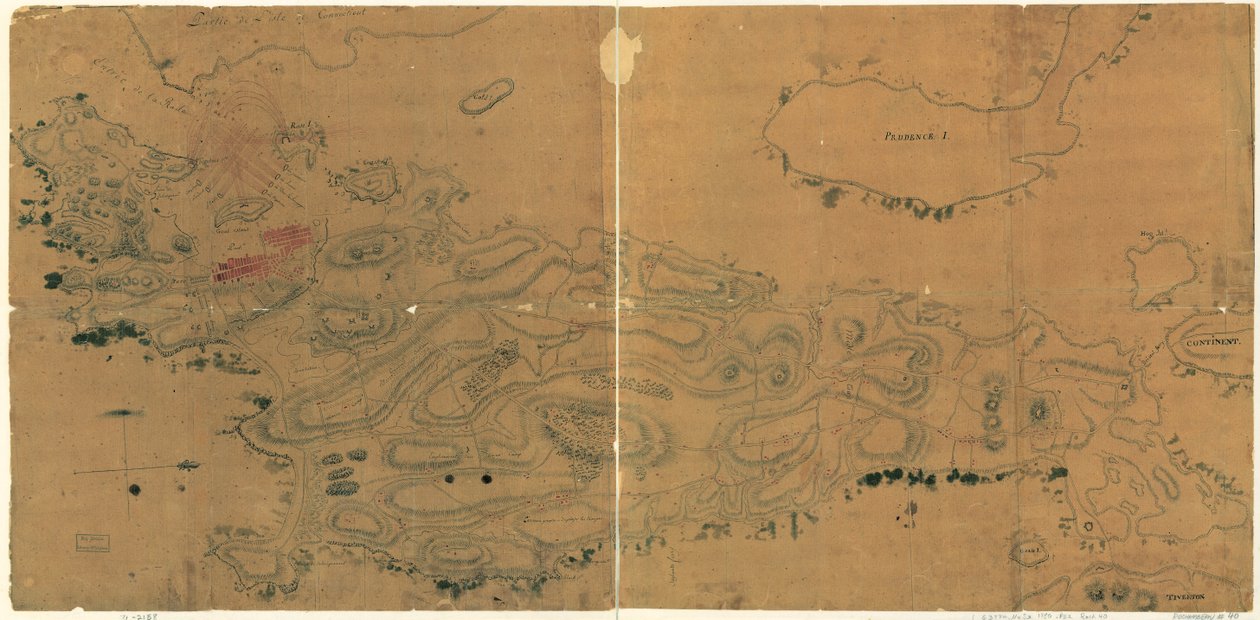 Mapa Newport i Rhode Island autorstwa French School