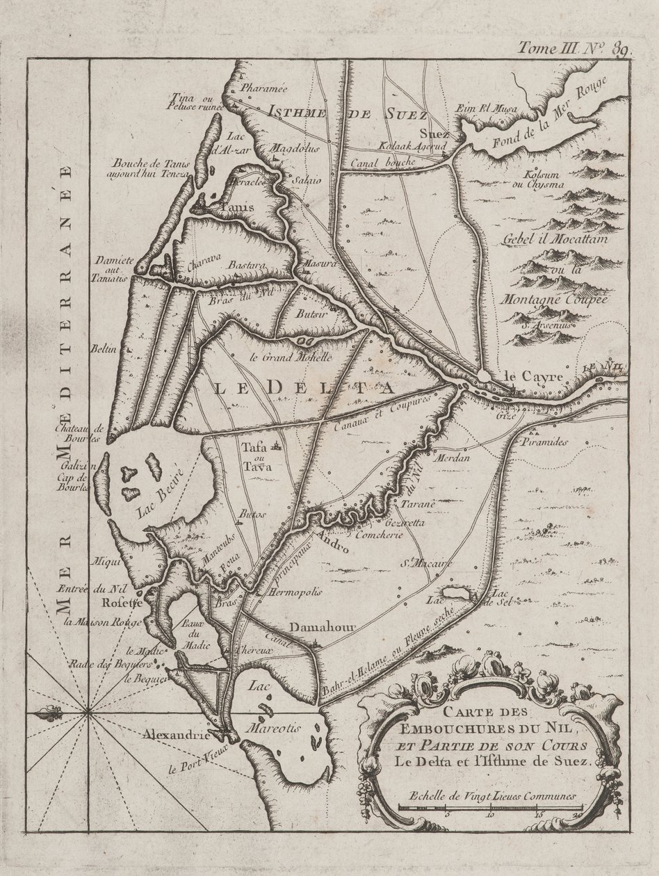 Mapa delty Nilu autorstwa French School
