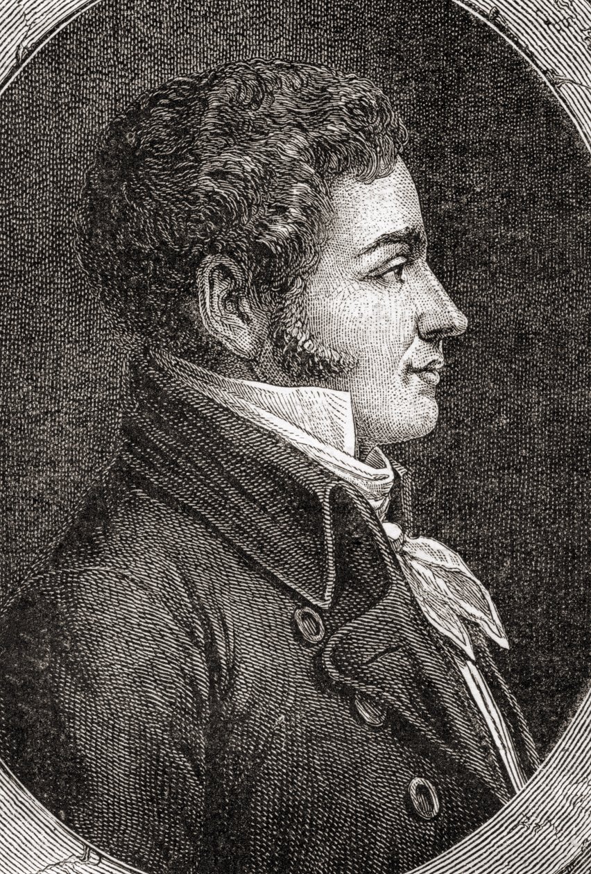Marc David Alba Lasource, z „Histoire de la Revolution Francaise” Louisa Blanca (1811-82) autorstwa French School